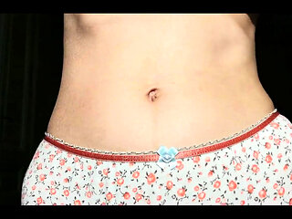 Teasing Navel with Oil and Vibrator