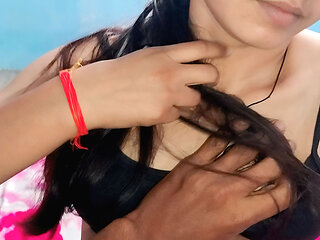 Khushi Didi's friend picked up on her thick cock and fucked Hindi Audio, xvideos, MMS, porn video, Desi village sex.