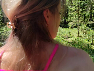 A Married Slut Got Lost in the Forest, Helped Her Out and She Agreed to Cheat on Her Husband