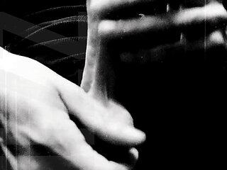 B&w Cock Play W Cumshot