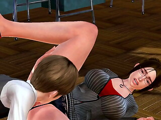 A student has rough sex with a teacher with big tits anime hentai
