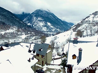 Haley Hill and Katrin Wonder Why Skiing When You Can Suck a Cock...