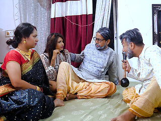 SASURJI AND SASURJI'S FRIEND HARDCORE FOURSOME FUCK WITH HIS TWO BAHU WHEN THEY WERE ALONE AT HOME FULL MOVIE ( HINDI AUDIO)