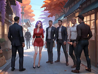 Purple Hair Sensation: Tokyo Alley Cum Drip