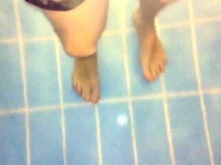 Twink Feet in a Pool - Underwater View
