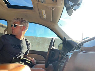 Hot Guy Caught Having Sex in the Driver's Seat