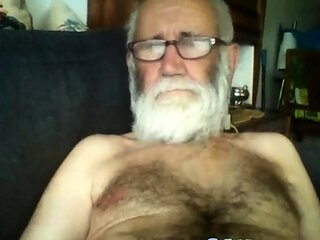 Grandpa Stroking on Webcam