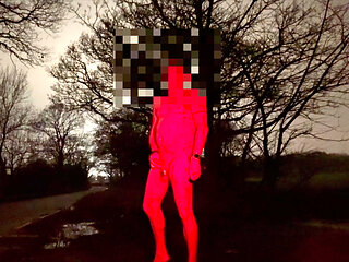 Wanking hard cock naked in oublic