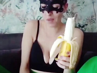 Do a on a banana, very sensual