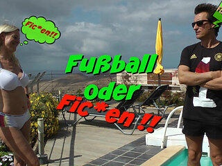 Football or fucking ?! Horny fucked in front of the public viewing!