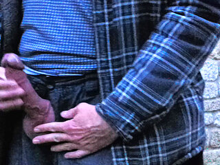 Big Uncut Cock Wanking and Cumming for the Neighbours Again - Rockardglans