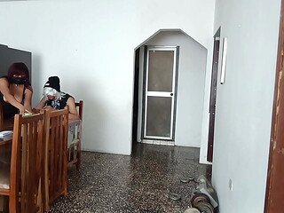 maid whore showing her ass on camera