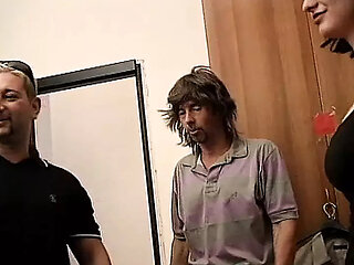 Pair of hot old swinger pigs meet two perverted young