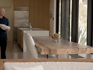 Adult Time - Baddie Destiny Cruz Stuck Under Table & Almost Creampied by Jerk BF! Cum Covered Pussy