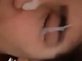 Desi BF Cum on Her Cute and Innocent Girlfriends Face Fuck