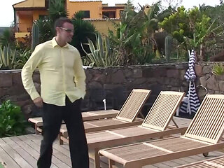 Ann the blonde MILF outdoor