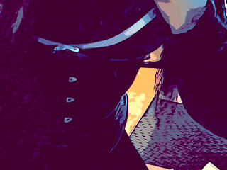 Smoking w Bright Red Lips. Edging in SheerBlackSilk and Cumming in all Directions 