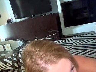 Milf blonde Puma Swede blows big hard cock outdoor