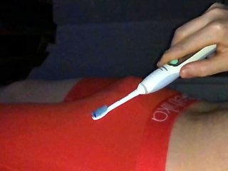 another toothbrush cumshot