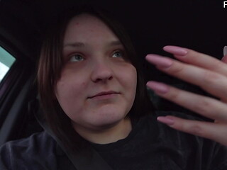 Fucking myself in a car in a public place -JOI