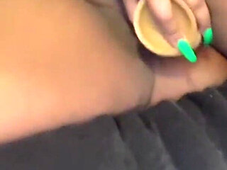 Pounding Spanking My Pussy with Big Dildo Moaning Orgasms