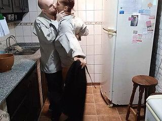 Big Ass Latina Chef MarDulce Fucked Hard by Bearded Cook in Kitchen