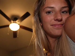 18 Year Old College Slut Gets Her Face Covered in Cum!!