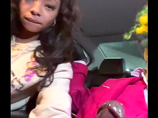 Cali Caliente Jerking Gibbys BBC In The Car