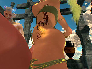 Hot Orgy with Futanari Blonde