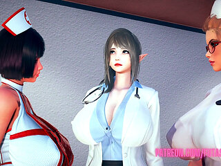 Shemale dominates and pleasures guy at Fura medical center