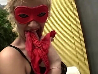 Blonde MILF Deepthroats Dildo Then Stuffs Wet Pussy Wide