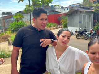 While doing a market in the street, they accidentally fell into our yards.