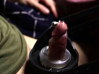 Testing out a new hands-free masturbator