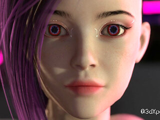 Neon Dreams VR - Hot sexy girl with big tits moans hard during rough fuck in cyberpunk world