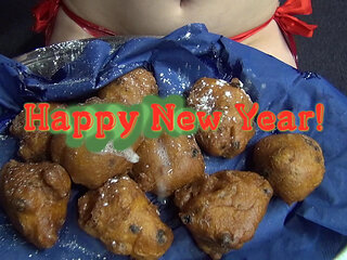 Petite Ducth teen have a Fetish for Cum on Dutch fav food New years eve  Bukkake cumdump
