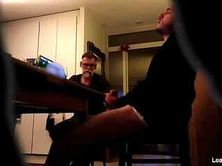 His real step grandpa watches step grandson jerk off (gay)