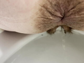 Peeing in the toilet and shower