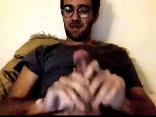 French Stud Shoots a Big Load - Amateur Webcam Solo