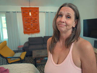 The Sure Thing - Sexy MILF Autumn J Cooper at Sex Over 50 confronts her step-son about the missing funds from the household acco