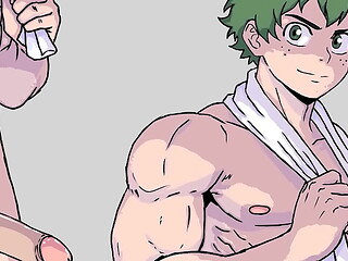 Deku Dick Growth Animation 1027 (From a small dick to a huge dick)