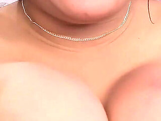 Biting My Huge Natural Tits