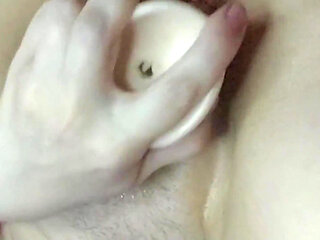 Playing with an Oiled Pussy Close-up