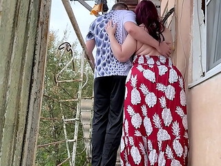 MILF met a neighbor on the street and invited him home for sex