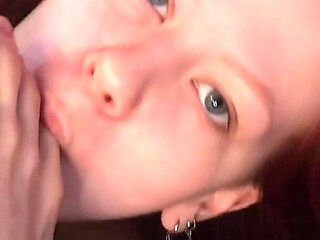 Beautiful Redhead Is Sucking My Feet and Toes POV