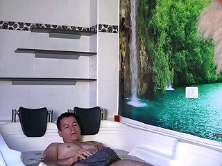 A dip in the jacuzzi while I imagine my neighbor moaning