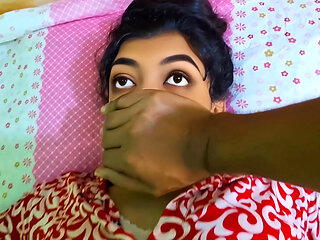 Desi Stepbrother holds stepsister's mouth, they have sex Indian Bhabhi Hardcore Sex