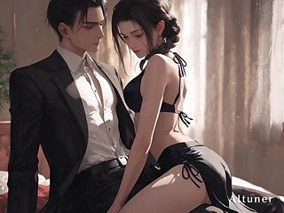 Facing the Window, Small Waist in His Hands-she Sits the Light and Finishes Where It Turns Golden.