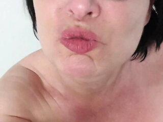 Wax games on breasts with syringes