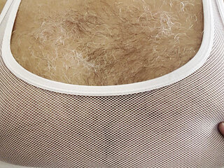 My nipples are very aroused by sexy underwear, small clamps and an ice cube