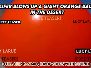 &quot_Vanlifer Blows Up A Giant Orange Balloon in the Desert&quot_